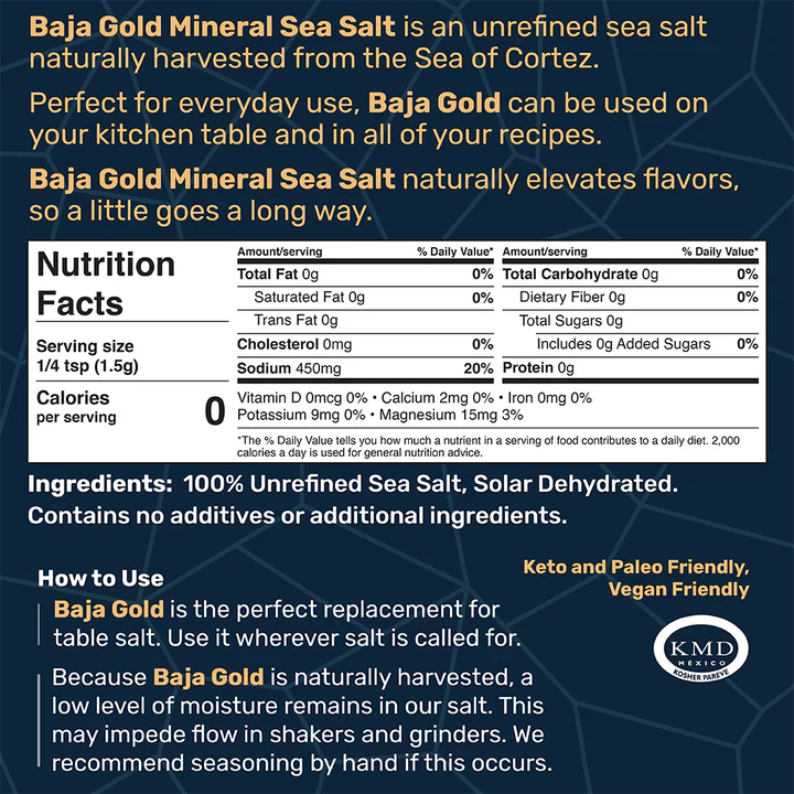 Baja Gold Sea Salt Nutritional Facts